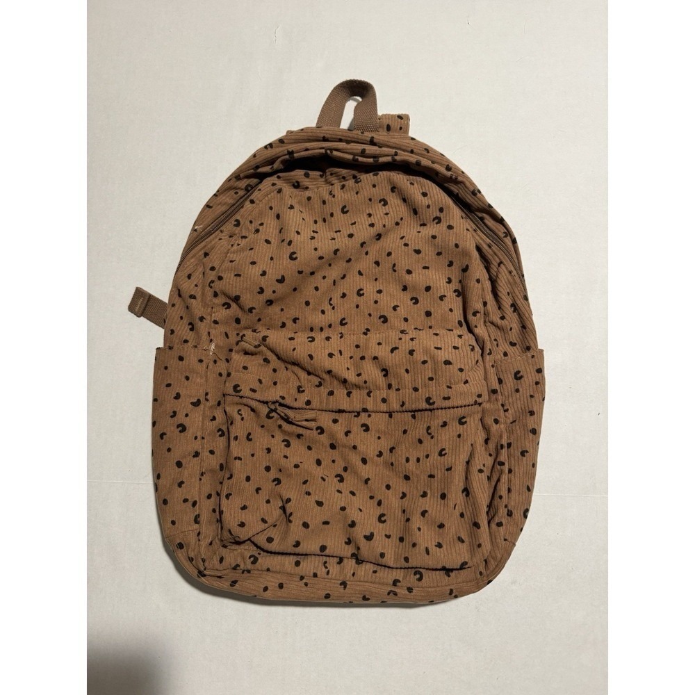 Unbranded corduroy Textured‎ Leopard Print Soft Backpack